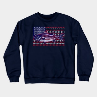 American bass flag Crewneck Sweatshirt